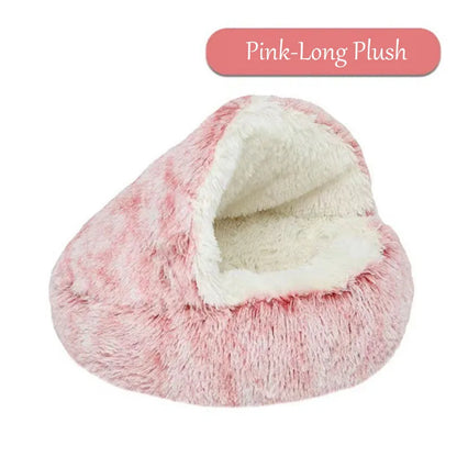 Round Cat Nest Bed - Winter Warm Sleeping Bag for Cats and Small Dogs - View 11 - Happy Tail Center