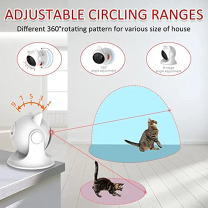 Rechargeable Motion-Activated Automatic Laser Enrichment Toy for Cats & Dogs - Happy Tail Center (View 4)