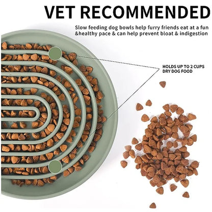 Anti-Slip Silicone Slow Feeder Mat for Cats & Puppies - Happy Tail Center (View 3)