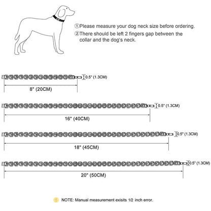 Luxury Bling Diamond Dog & Cat Chain Collar – Sparkle in Style! - Happy Tail Center