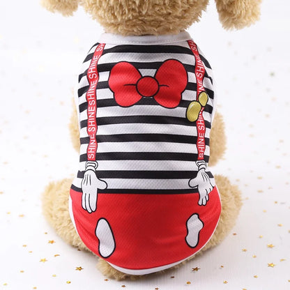 Soft Cartoon Dog Vest - Summer T-Shirt for Small Pets - View 12 - Happy Tail Center