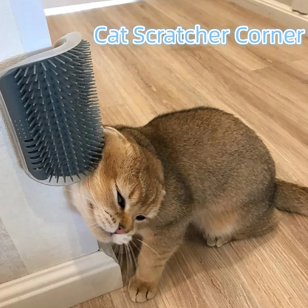 Cat Scratcher Massager - Grooming Table Pet Brush for Cats, Dogs & Kittens - Happy Tail Center