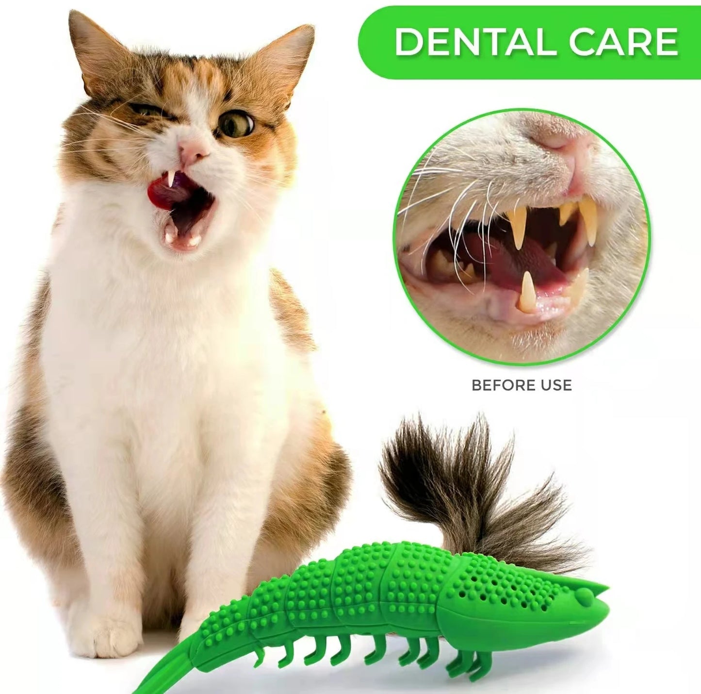 Interactive Catnip Toy for Cats with 360-Degree Teeth Cleaning