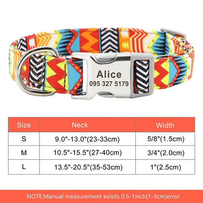 Buckle-Engraved Nylon Dog Collar: Personalized Safety for Your Pet - View 22 - Happy Tail Center