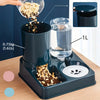 2-in-1 Whisker-Friendly Tilted Gravity Cat Feeder & Water Station