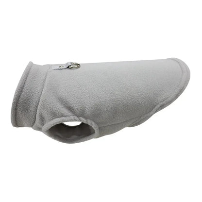 Warm Fleece Pet Jacket with D-Ring - Small Dog and Cat Vest - View 10 - Happy Tail Center