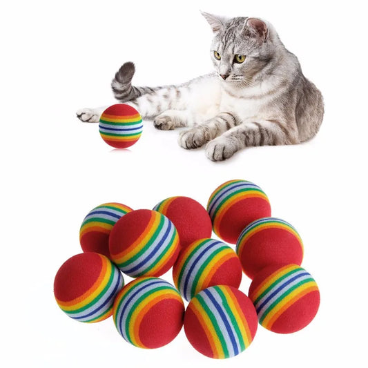 Rainbow Interactive EVA Cat Toy Ball - Fun Toy for Cats and Dogs