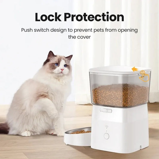 ROJECO 2L WiFi Automatic Pet Feeder - Smart Food Dispenser with Remote Control