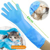 Pet Grooming Cleaning Gloves - Soft Silicone Bathing and Shampoo Scrubber - Hand Skin Protection for Dogs and Cats