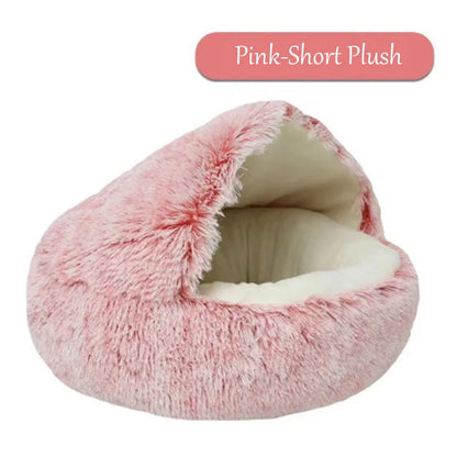 Round Cat Nest Bed - Winter Warm Sleeping Bag for Cats and Small Dogs - View 10 - Happy Tail Center