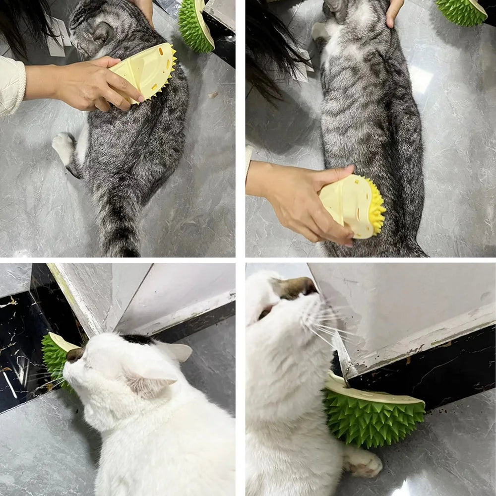 Cat Scratcher Massager - Grooming Table Pet Brush for Cats, Dogs & Kittens - Happy Tail Center