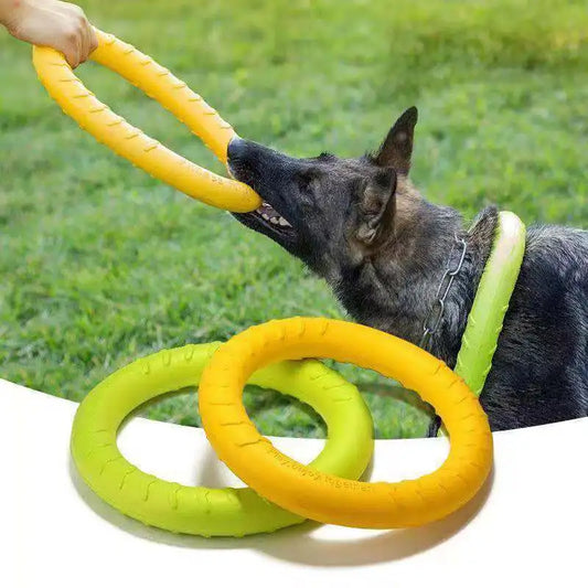 Durable Dog Training Ring | Anti-Bite & Floating Flying Disk for Aggressive Chewers