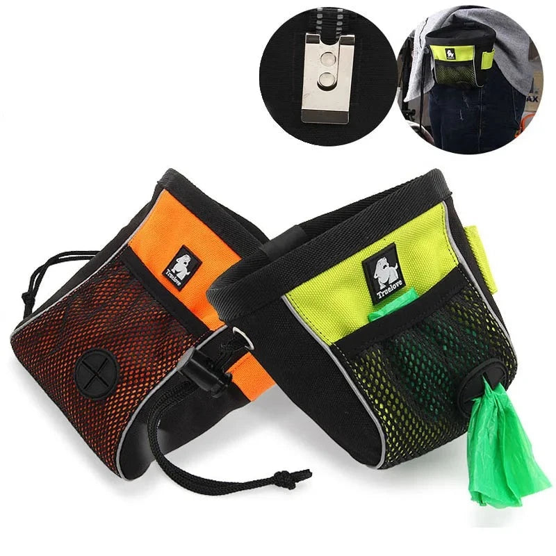 Portable Reflective Travel Dog Treat Bag - Convenient Storage for Training Sessions - Happy Tail Center