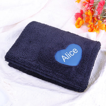 Soft Fluffy Dog Blanket with Free Name Printing - Personalized Fleece Pet Blanket - View 6 - Happy Tail Center