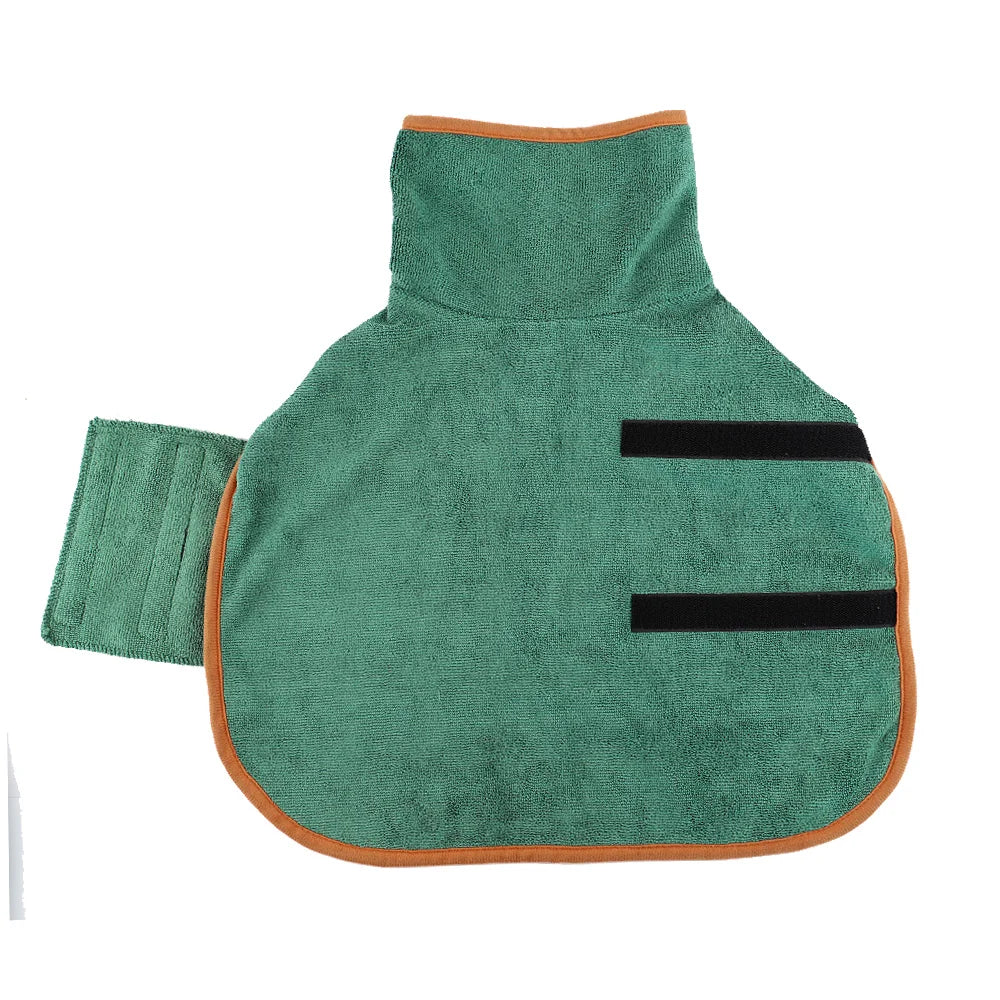 Dog Bathrobe - Quick Dry, Absorbent Bath Towel for Small, Medium, and Large Dogs - Happy Tail Center