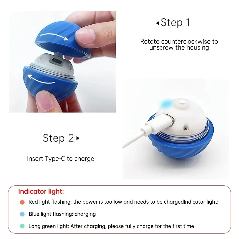 Smart Electric Pet Jumping Ball Toy - USB Rechargeable Automatic Plaything for Dogs and Cats