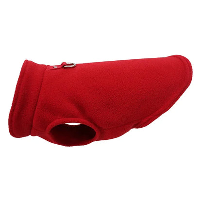 Warm Fleece Pet Jacket with D-Ring - Small Dog and Cat Vest - View 6 - Happy Tail Center