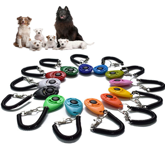 Adjustable Dog Training Clicker with Wrist Strap & Key Chain