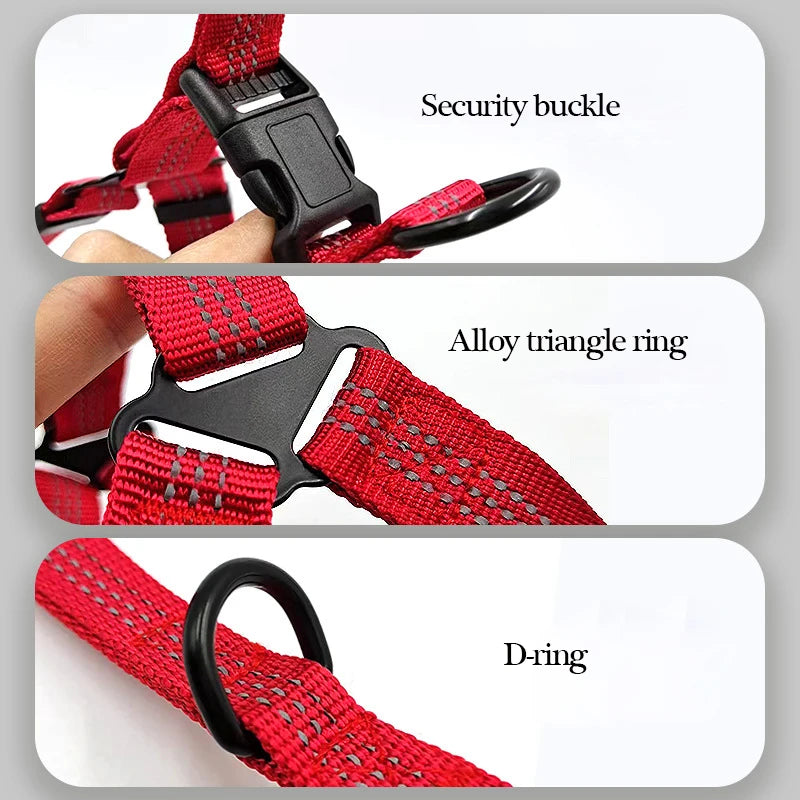 Reflective Breathable Adjustable Y Harness for Dogs - Ideal for All Sizes