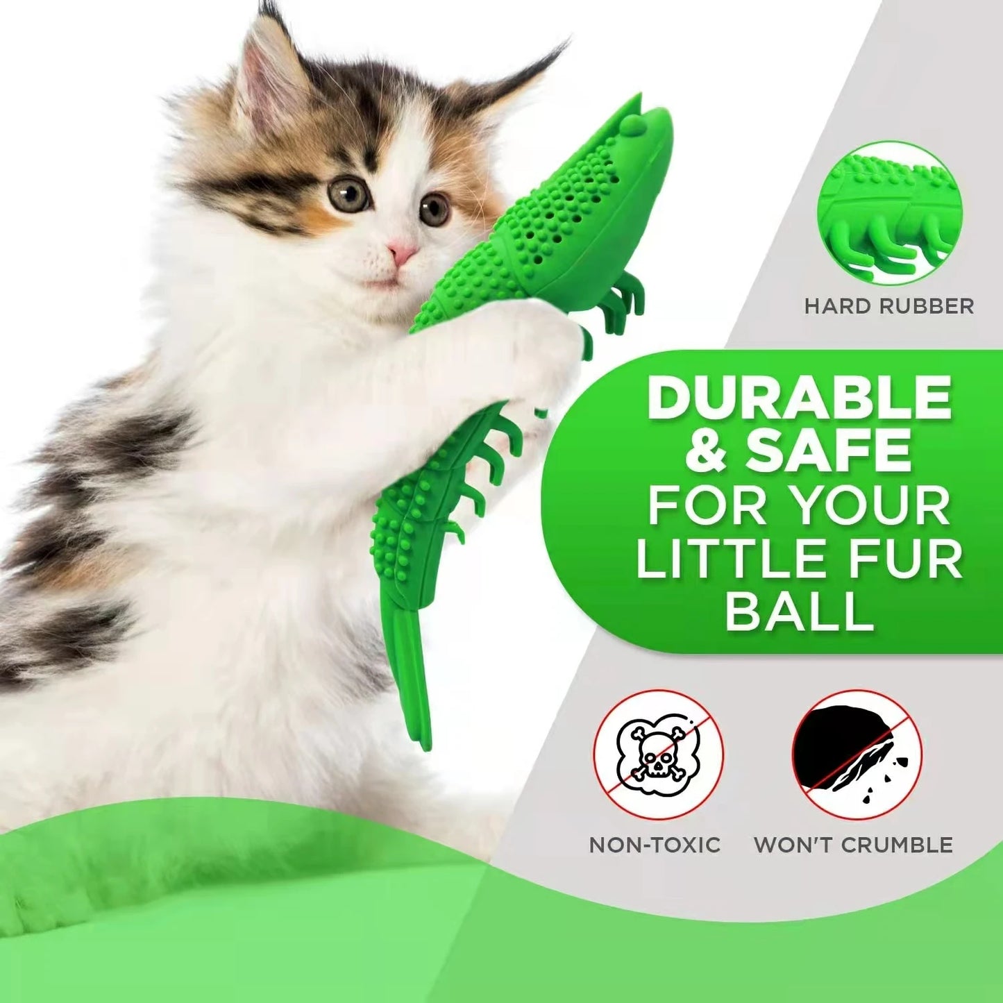 Interactive Catnip Toy for Cats with 360-Degree Teeth Cleaning