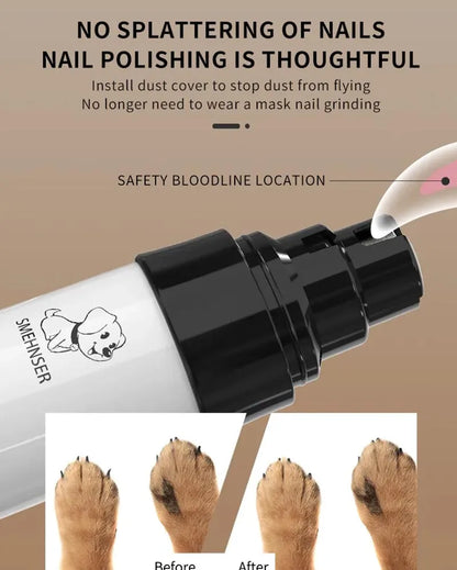 Painless Electric Dog Nail Grinder & USB Charging Trimmer - Happy Tail Center (View 13)