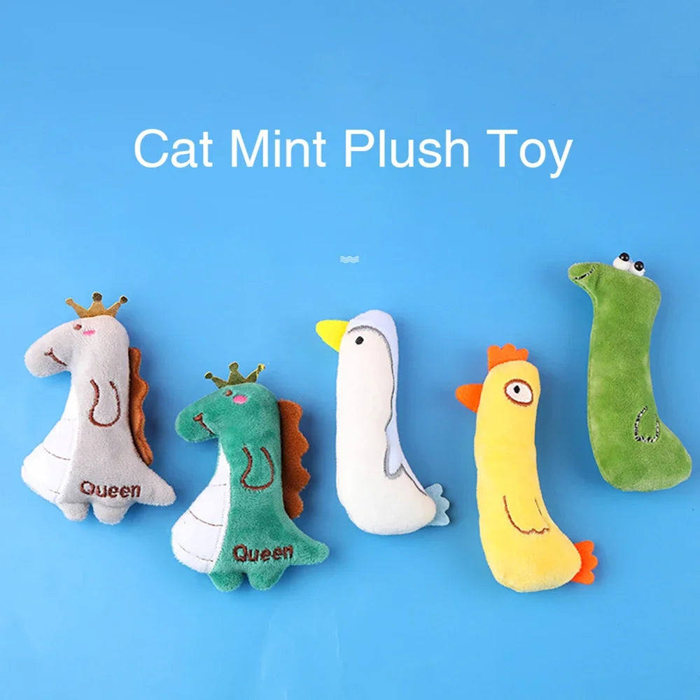 Catnip Plush Thumb Pillow for Cats – Cute Kitten Teeth Grinding Toy