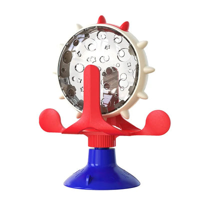 Windmill Turntable Pet Food Feeder Toy - Interactive Puzzle Dispenser for Cats and Dogs - View 10 - Happy Tail Center