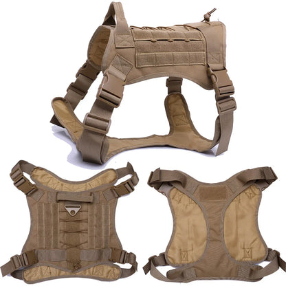 Tactical Military Dog Harness with Reflective Rope and Handle - Happy Tail Center (View 4)