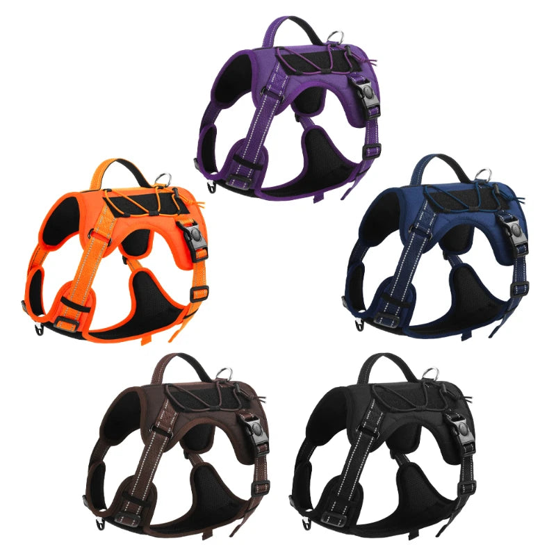 Durable Tactical Dog Vest Harness - Reflective, Explosion-Proof