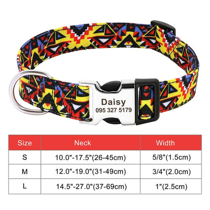 Buckle-Engraved Nylon Dog Collar: Personalized Safety for Your Pet - View 20 - Happy Tail Center