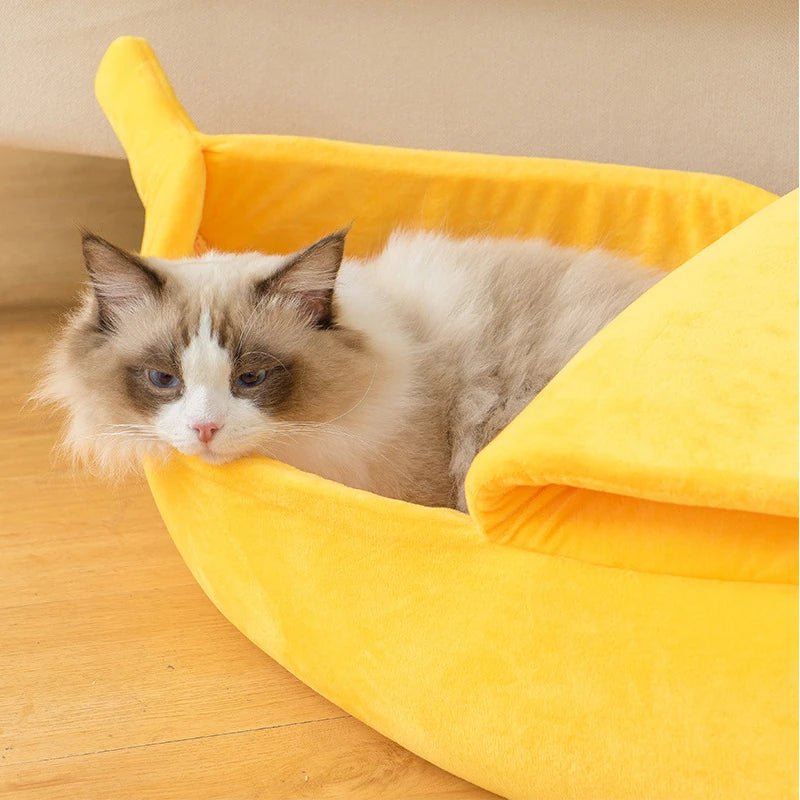 Cute Banana Cat Bed - Cozy and Durable Pet Basket