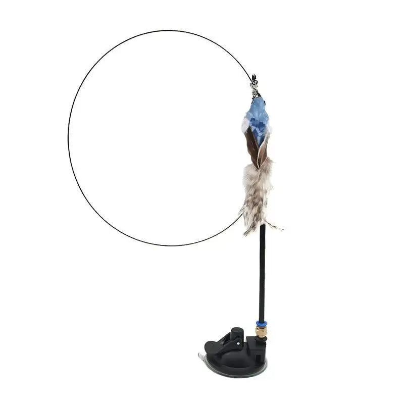 Simulation Bird Interactive Cat Toy - Funny Feather Bird with Bell, Teaser Wand Toy for Kitten Playing - Cat Supplies - Happy Tail Center