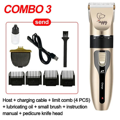 Cordless Dog Clippers - Rechargeable Pet Hair Grooming Trimmer Set - View 9 - Happy Tail Center