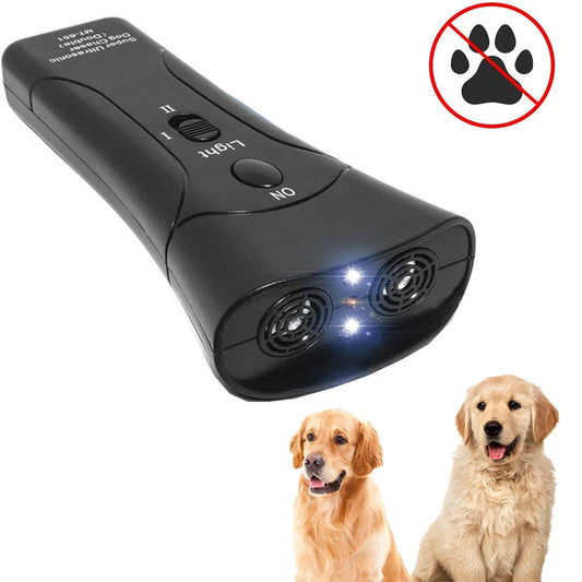 Ultrasonic Anti-Bark Dog Repeller & Trainer with LED Light