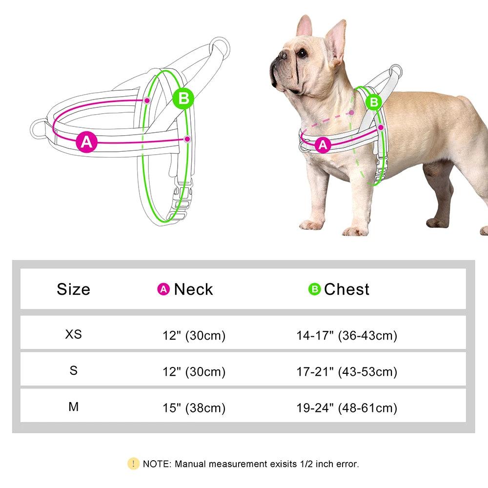 Adjustable Soft No-Pull Dog Harness | Padded Nylon Vest for Small to Medium Breeds - Happy Tail Center