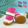 4pcs Summer Dog Shoes - Anti-Slip Breathable Puppy Boots for Small Dogs and Cats