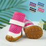4pcs Summer Dog Shoes - Anti-Slip Breathable Puppy Boots for Small Dogs and Cats