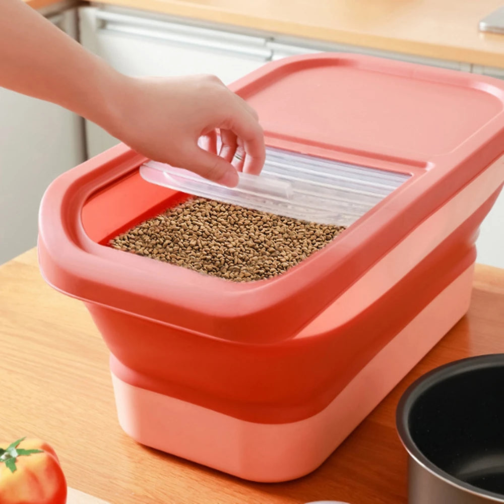 Airtight Collapsible Pet Food Storage Container - 13/33LB Capacity