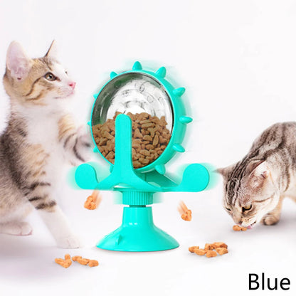 Windmill Turntable Pet Food Feeder Toy - Interactive Puzzle Dispenser for Cats and Dogs - View 8 - Happy Tail Center