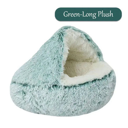 Round Cat Nest Bed - Winter Warm Sleeping Bag for Cats and Small Dogs - View 13 - Happy Tail Center
