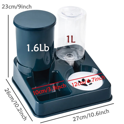 2-in-1 Whisker-Friendly Tilted Gravity Cat Feeder & Water Station - Happy Tail Center (View 2)