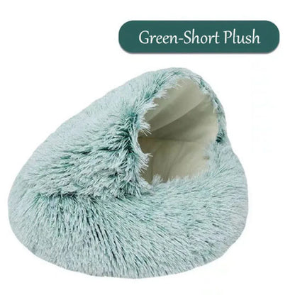 Round Cat Nest Bed - Winter Warm Sleeping Bag for Cats and Small Dogs - View 12 - Happy Tail Center