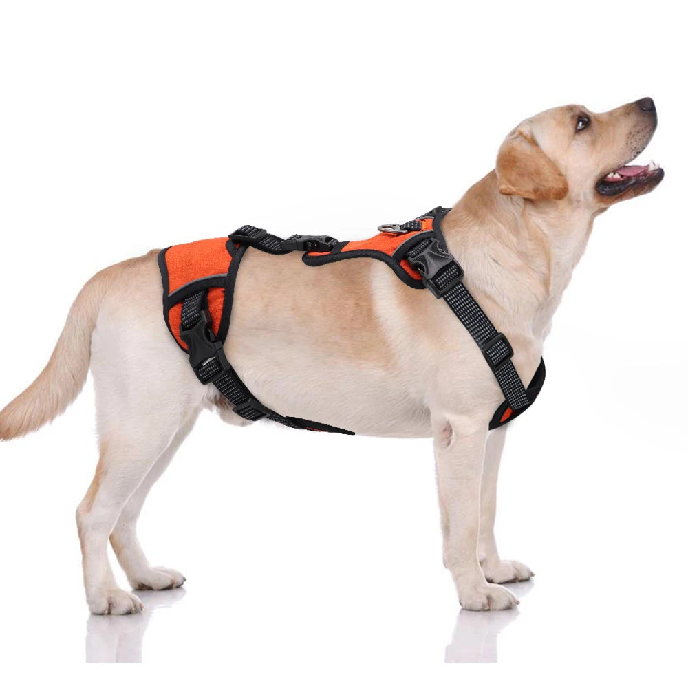 Breathable Dog Harness Reflective Nylon Vest - Adjustable for Medium Large Dogs, Ideal for Running, Training - Happy Tail Center