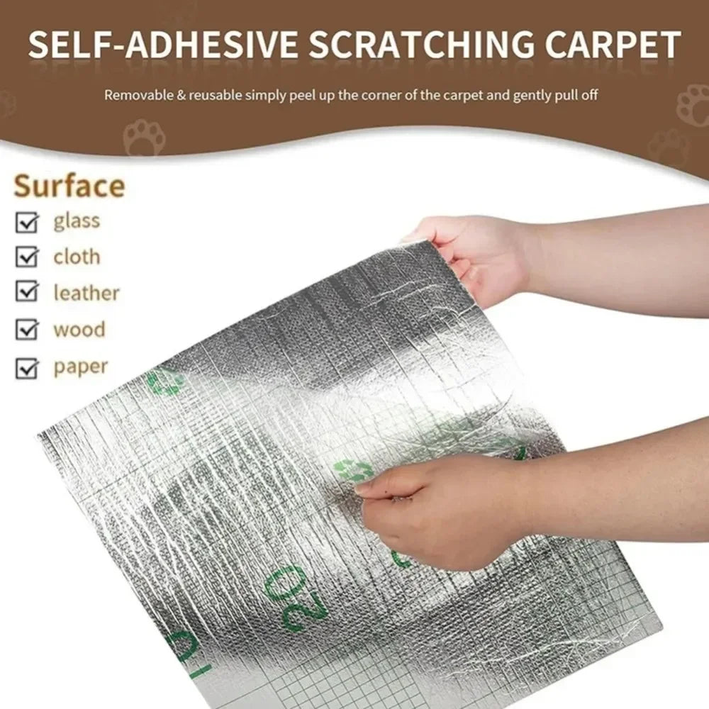 Cat Scratching Board & Sofa Protector - Self-Adhesive Carpet Pad