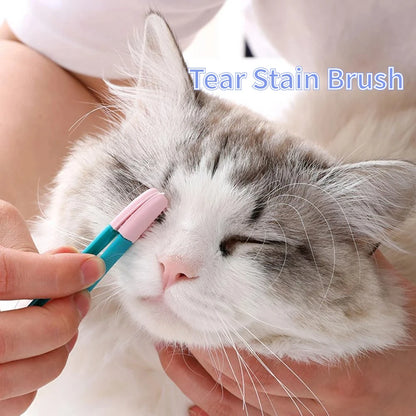 Soft Pet Eye Cleaning Brush - Tear Stain Remover for Cats and Dogs - Happy Tail Center (View 2)