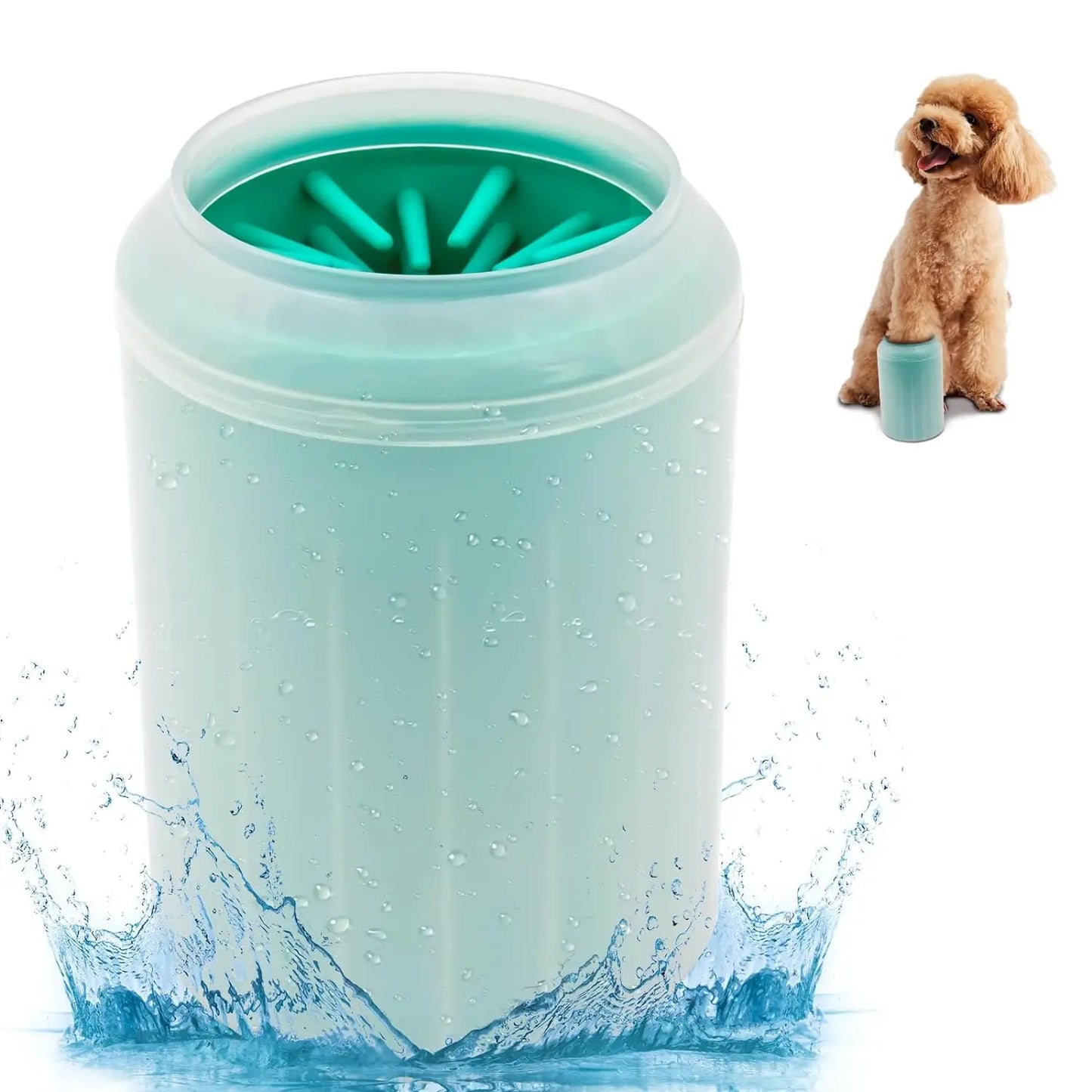 Portable Pet Foot Wash Cup - Soft Silicone Cat and Dog Paw Cleaner