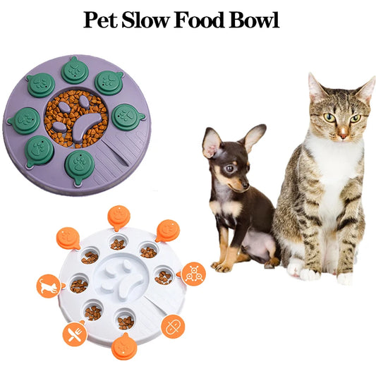 Interactive Slow Feeder Puzzle Bowl for Dogs and Cats