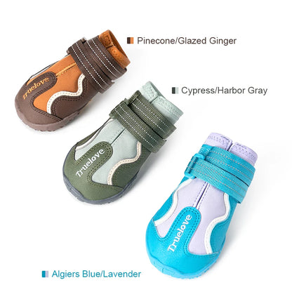 Waterproof Dog Shoes for Large & Medium Dogs - Winter Boots & Paw Protectors with TPR Sole - Happy Tail Center