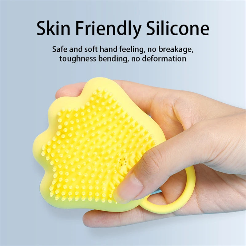 Silicone Pet Bath Brush for Dog and Cat Grooming