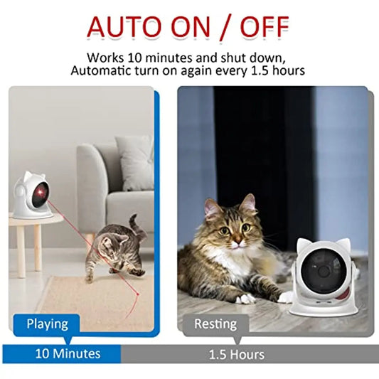 ATUBAN Rechargeable Motion Activated Cat Laser Toy - Interactive Auto Laser for Cats and Dogs